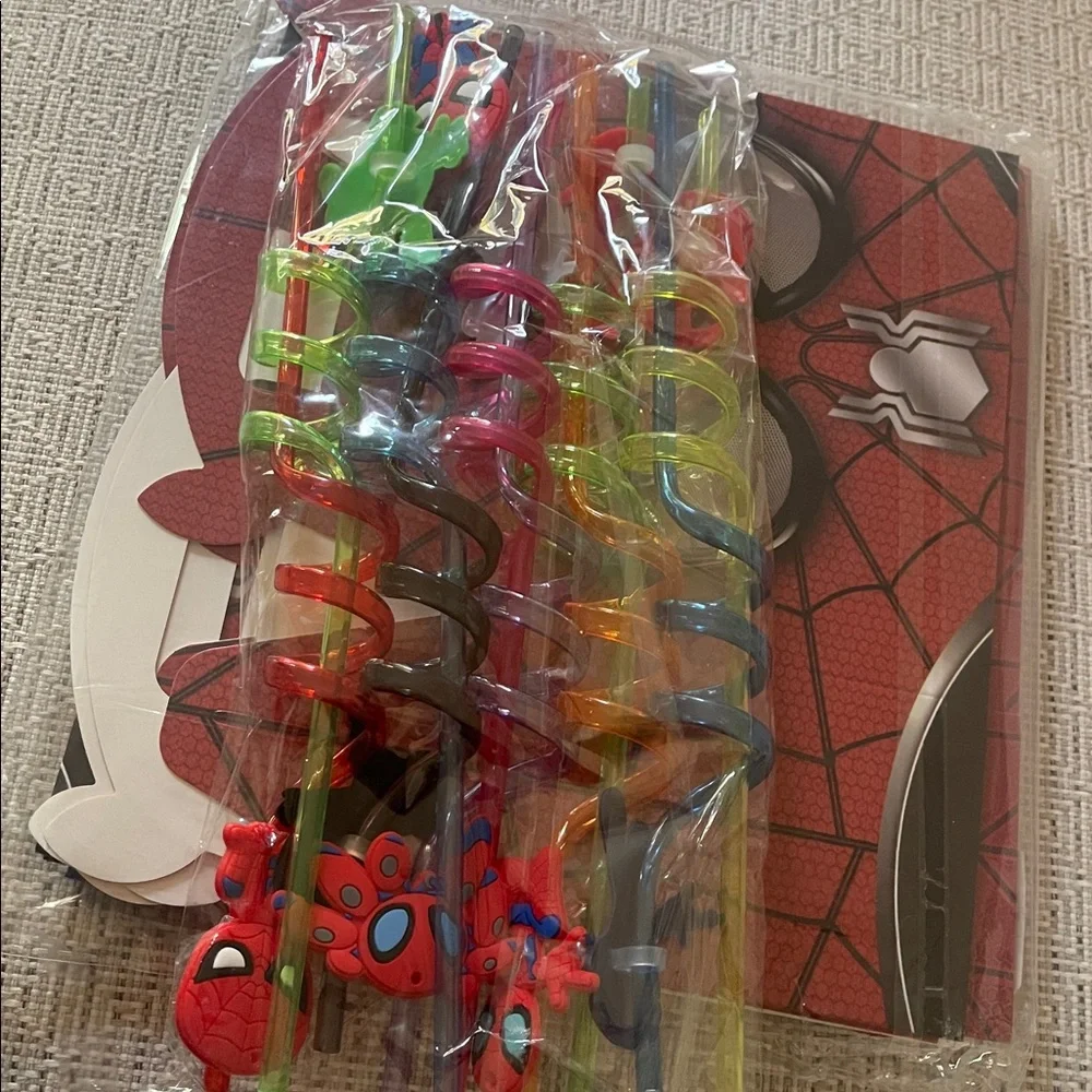 Spider-Man Themed Party Favors with boxes for 10 guests nwt